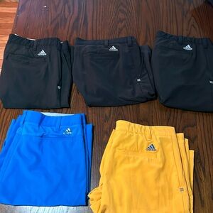 5 Adidas Golf Shorts…Bundle price not sold separately. 34 waist size. 5” inseam.
